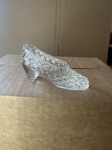 Vintage glass shoe - vintage,