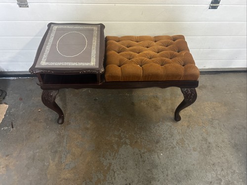Vintage wooden telephone table - telephone,