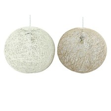 Large Wicker Rattan 36cm Abaca Ball Easy Fit Pendant Shade Ceiling Lightshades