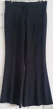 Women Trousers ZARA Black Loose Flared Bootcut style Trousers Size XL