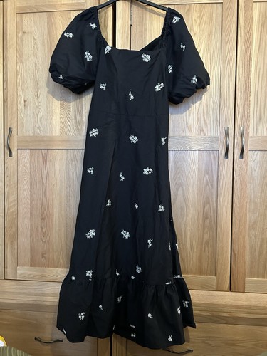 George black white floral - black,