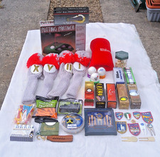 Golf Equipment Job lot / Golf Balls / Golf Tees / Golf Wood Covers  Bag Patches