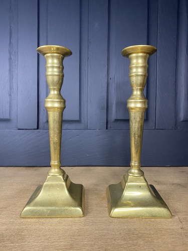 Antique brass candle sticks - antique,