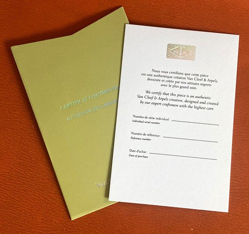 Van cleef certificate new - van,