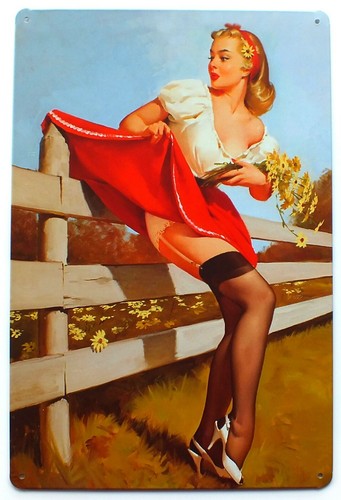 Vintage retro 1950 pin - pin, up