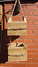 Wooden Planter With Rope
