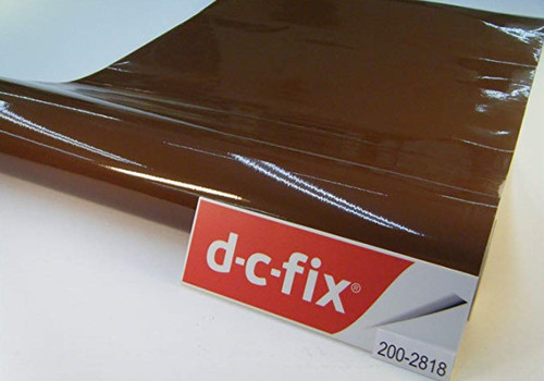 45cm wide plain glossy brown - wide,