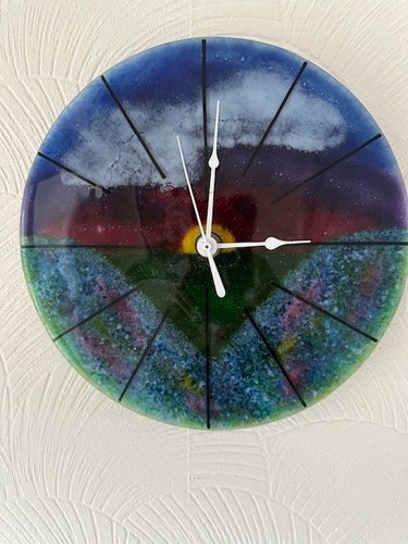 Vintage round fused art - vintage,