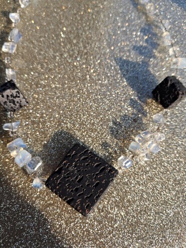 Opalite and lava rock - 1x,