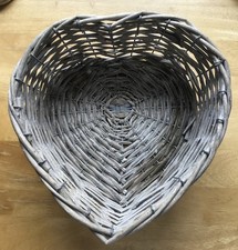 Heart Shaped Wicker Basket 10” X 10” X 4”
