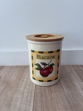 Cloverleaf Somerset Biscuit Jar Canister 1997 Churchill Pottery Apple ceramic 