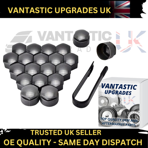 20x 17mm grey wheel nut - 17mm,
