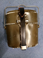 Wartime style army mess tin, aluminium, green PSL60