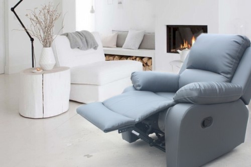 Grey single reclinering - single,