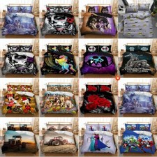 Soft Duvet Quilt Cover Set with Pillowcases Bedding Set Single Double King Size