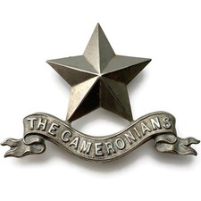Original The Cameronians (Scottish Rifles) Regiment PIPERS GLENGARRY Cap Badge