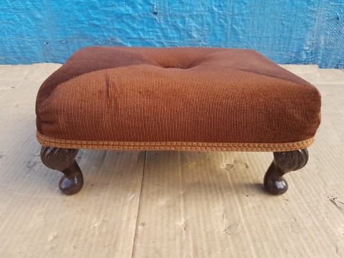 Vintage rectangular footstool - vintage,