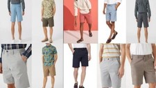 EX DEBENHAMS MAINE CHINO SHORTS STRETCH WAIST MANY COLOURS SIZES 30/44 BNWOT