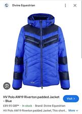 HV POLO RIVERTON JACKET COAT PADDED WITH HOOD BLUE XL EQUESTRIAN 