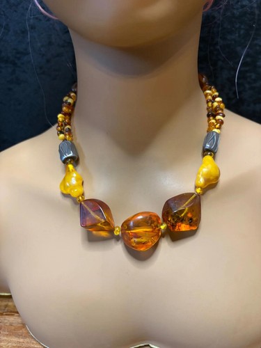 Vintage baltic amber - vintage, necklace
