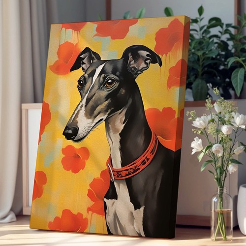 Greyhound informel canvas wall - greyhound,