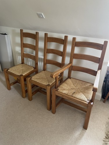 Set wooden ladderback - 4,