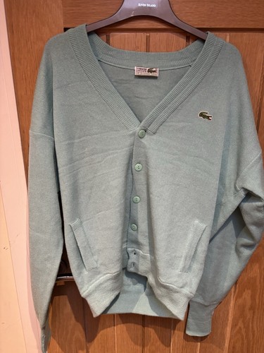 Vintage green lacoste cardigan - green,