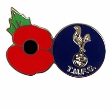 New Spurs & P0ppy Pin Badge, Tottenham Football Fans Remembrance Pin Badge
