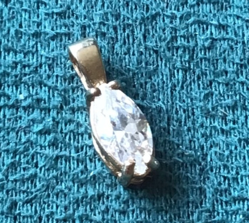 9ct gold oval marquis - gold, &