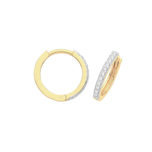 Hinged earrings 9ct yellow - earrings,