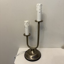 Christmas Electric Bulb Drip Effect Two Candle Candelabra Table Lamp Metal 45cm