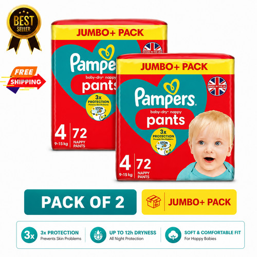 Pampers baby dry size - 4, nappy
