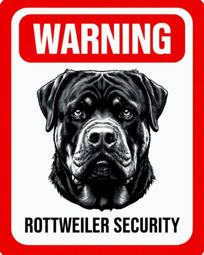 Warning rottweiler security - warning,