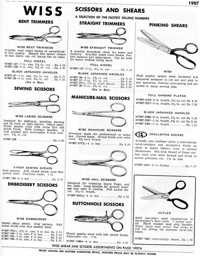 1958 print wiss scissors - ad,
