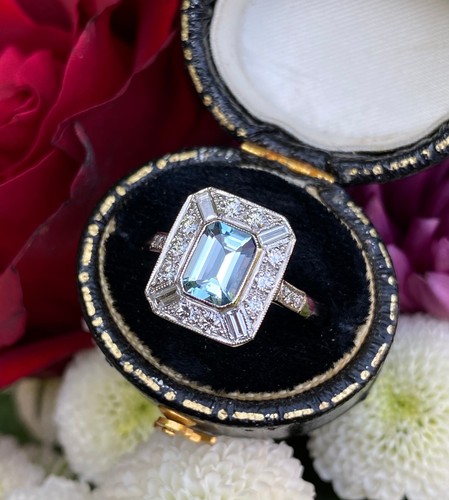 Art deco aquamarine and - deco,