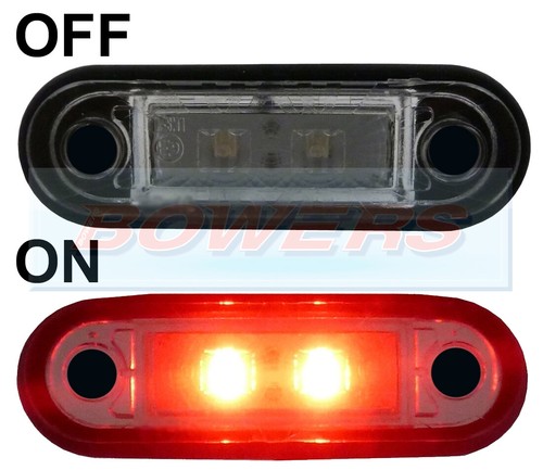 12v 24v flush fit red - 12v/24v, led