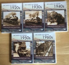 DECADES OF STEAM 1920s-1960s. SET OF 5 DVDs