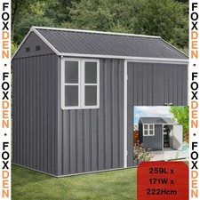 Large Metal Garden Shed 8 x