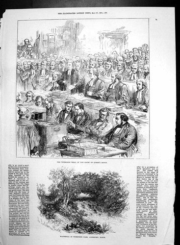 Old antique print tichborne - old,