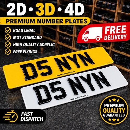 Gel number plates - 4d,