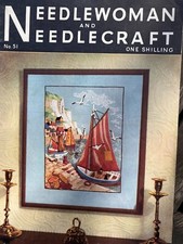 Needlewoman & Needlecraft No. 51 1950's Knitting Crochet + Transfer Windmill
