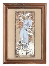 Vintage mirror alfonse mucha - vintage,