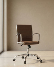 Vintage Swivel Brown Leather