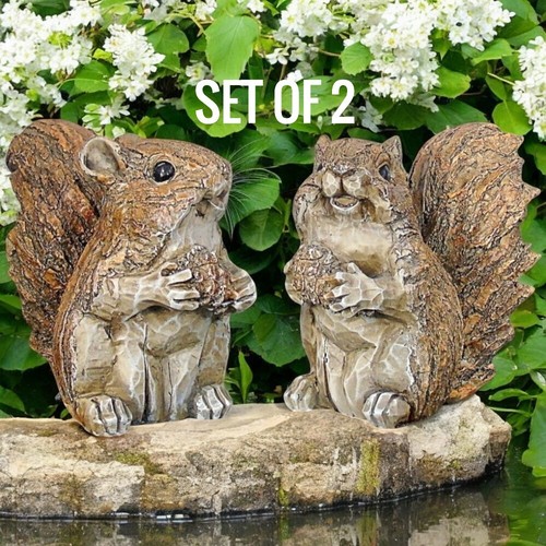 Red squirrel garden ornament - garden,