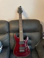 Schecter Damien Elite-8 Electric Guitar, Crimson Red Burst