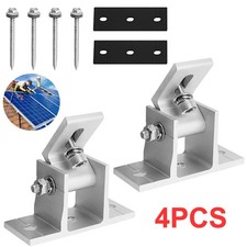 4X Solar Panel Mounting Brackets Adjustable Angle Tilt Mount Bracket With Screws