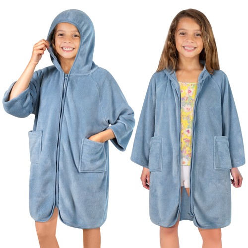 Kids hooded towel robe - towel,