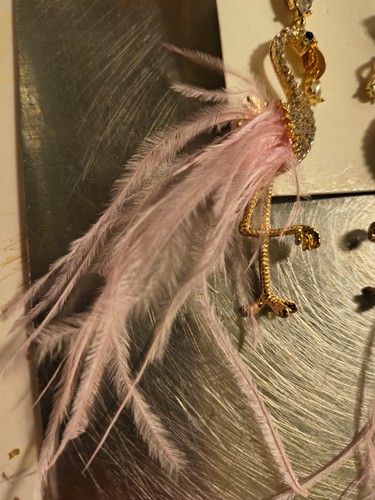 Elegant pink flamingo earrings