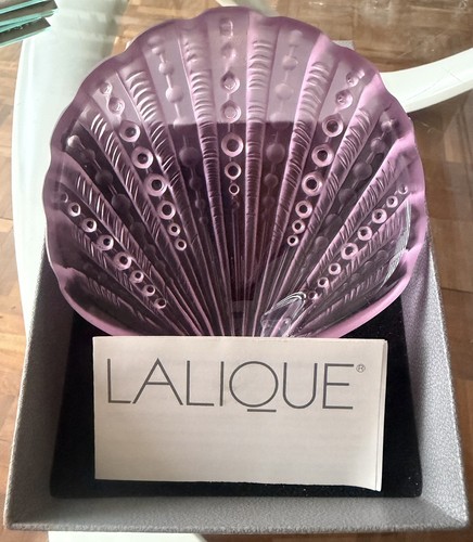 Lalique crystal scallop shell - lalique,