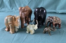 6 Vintage Elephant Figurine